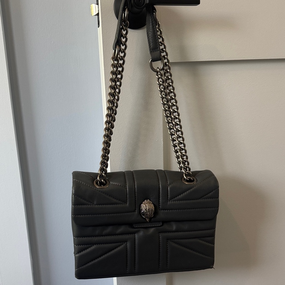 Kurt Geiger - The Kensington Dark Gray Quilted Shoulder Bag - Picture 2 of 10
